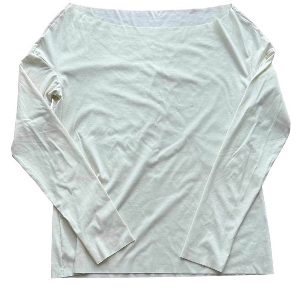 Wolford Modal Stretch Boat-Neck Top — Pale Yellow (S)